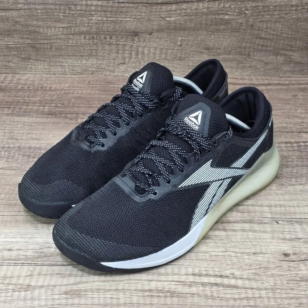 Reebok Nano 9 Men's Size 12.5 Black White Crossfit Athletic Shoes FU6826